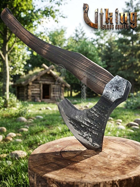 True Hand-Forged Viking Bearded Axe 30" | Broad-Beard Skeggøx