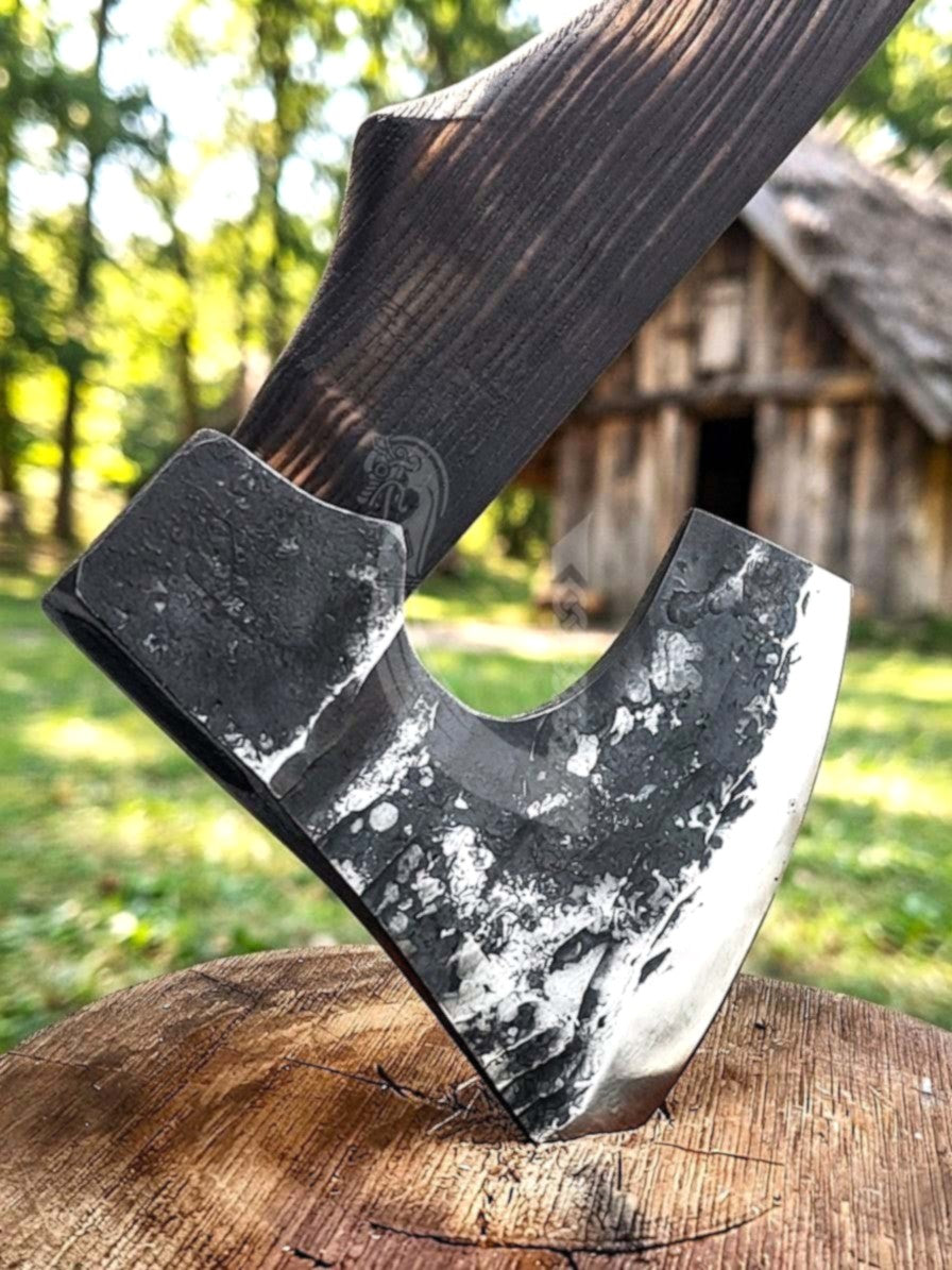 Hand-Forged Viking Bearded Axe 30" | Recurve Carbon Steel Skeggøx