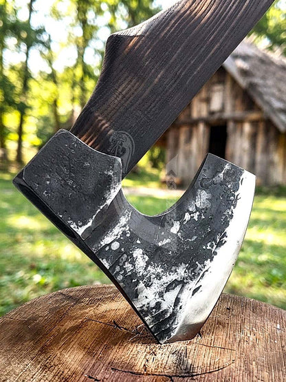 Hand-Forged Viking Bearded Axe 30" | Recurve Carbon Steel Skeggøx