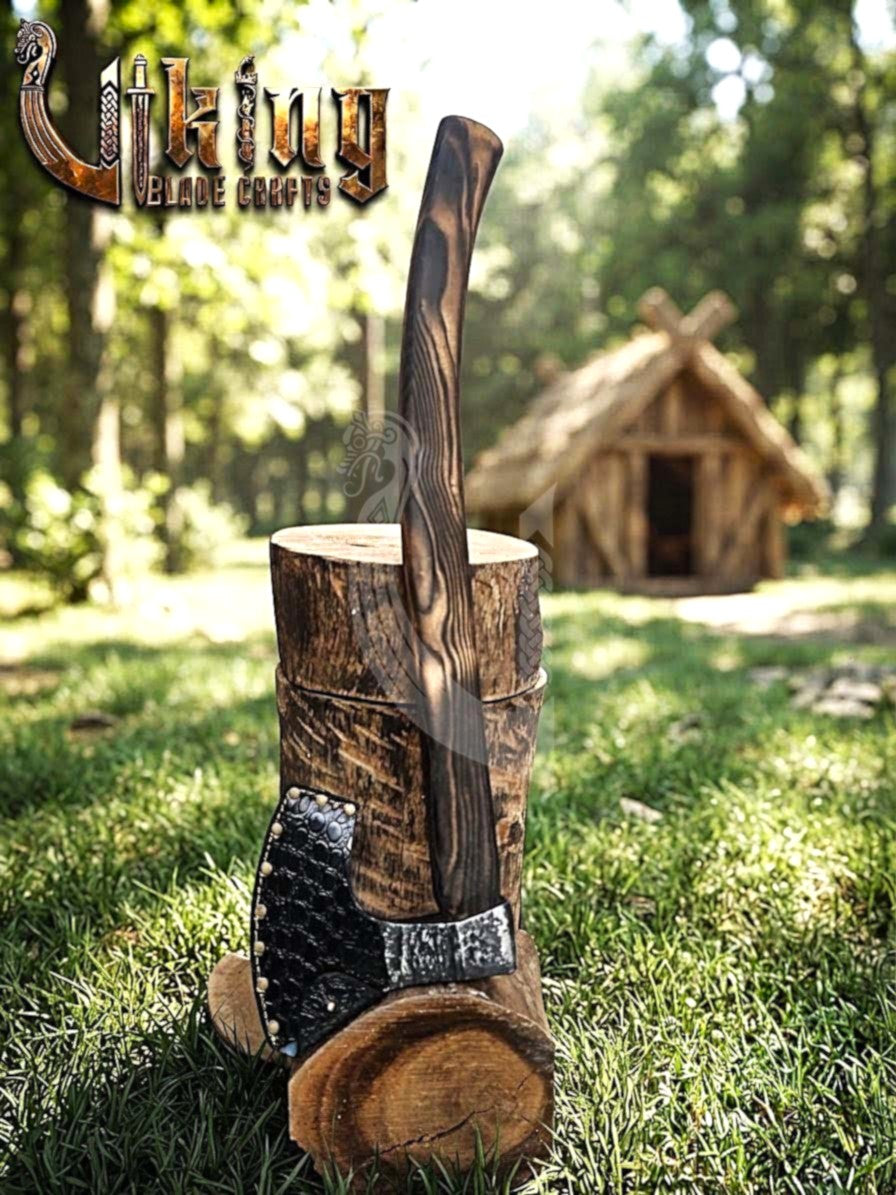 True Hand-Forged Viking Bearded Axe 30" | Fanned Skeggøx