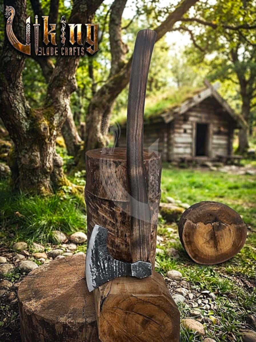 True Hand-Forged Viking Bearded Axe 30" | Broad-Beard Skeggøx