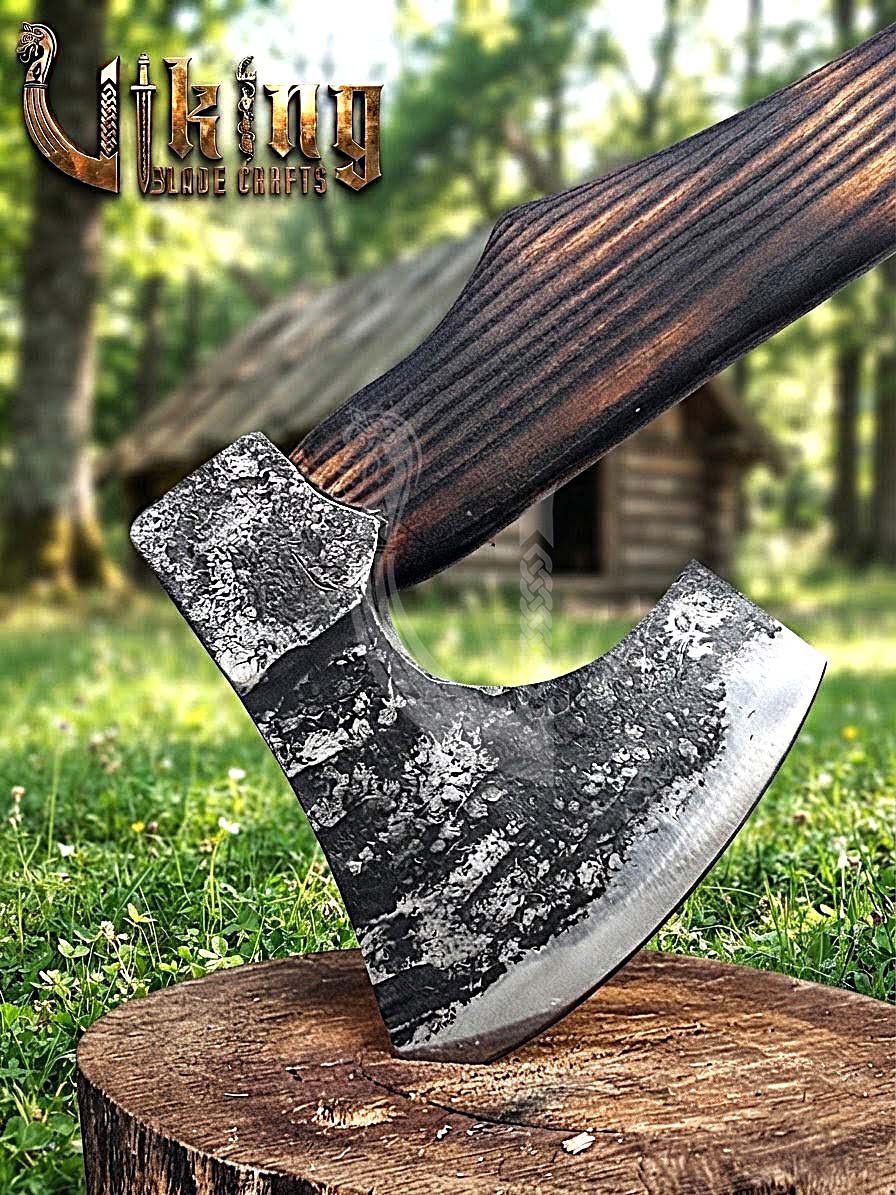 True Hand-Forged Viking Bearded Axe 30" | Heavy Duty Dark-Oxide Skeggøx