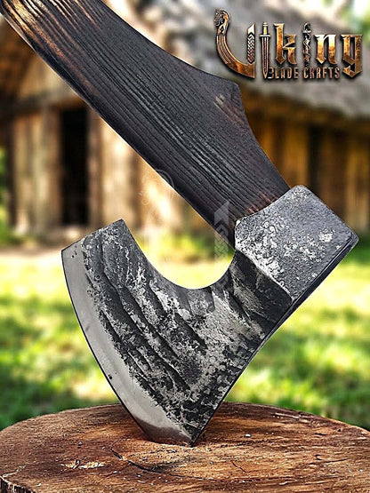 Hand-Forged Viking Bearded Axe 30" | Recurve Carbon Steel Skeggøx