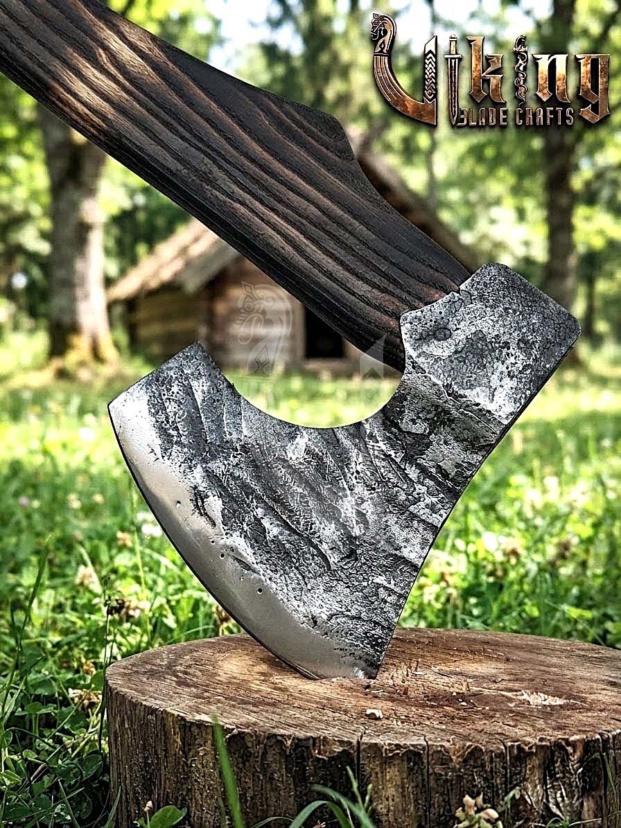 True Hand-Forged Viking Bearded Axe 30" | Heavy Duty Dark-Oxide Skeggøx