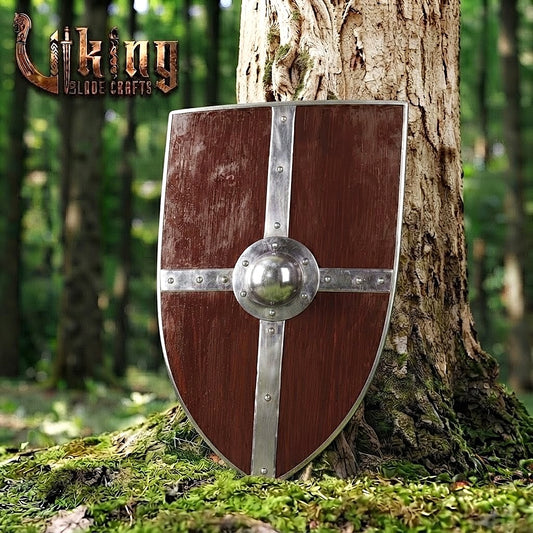 The Shield of Hastings Iron-Bound Plain Walnut Kite Shield