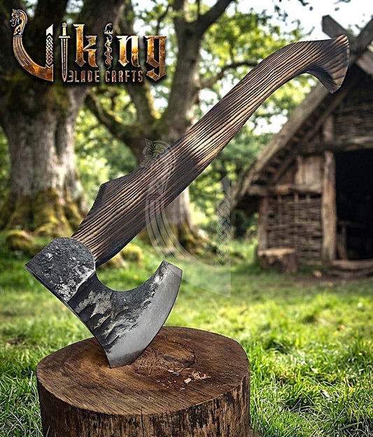 True Hand-Forged Viking Bearded Axe 30" | Heavy-Duty Carbon Steel Skeggøx