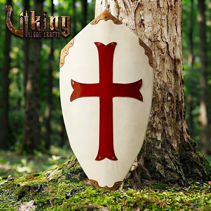 The Templar Sovereign Cross Pattée Crested Medieval Shield