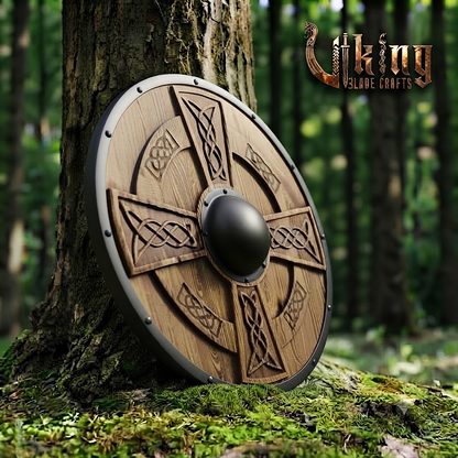 The Yggdrasil Heart 3D Carved Ash Wood Viking Shield