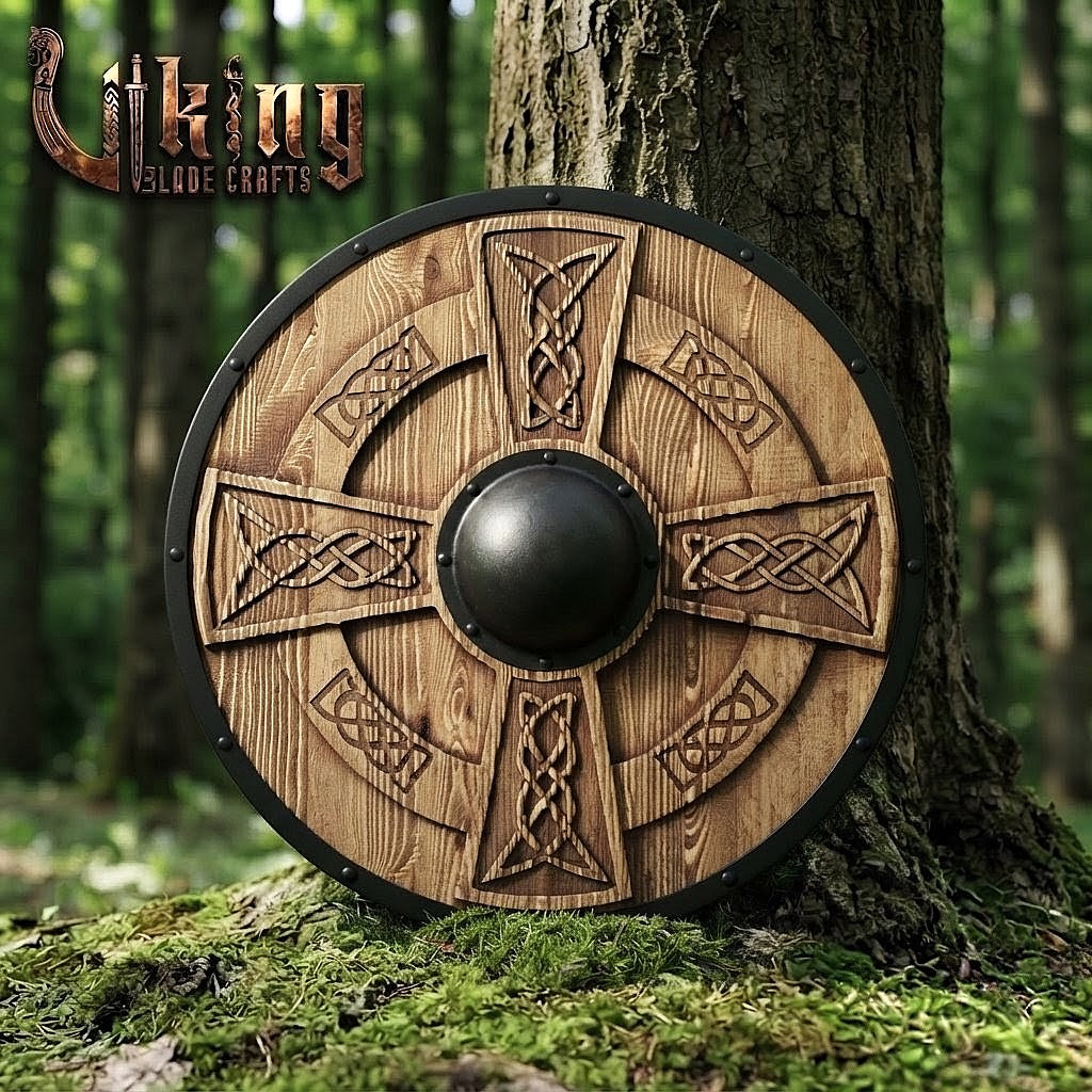 The Yggdrasil Heart 3D Carved Ash Wood Viking Shield