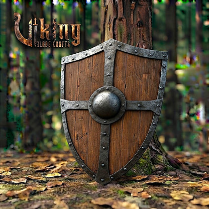 The Shield of the Black Guard: Hand-Crafted Steel-Braced Medieval Shield