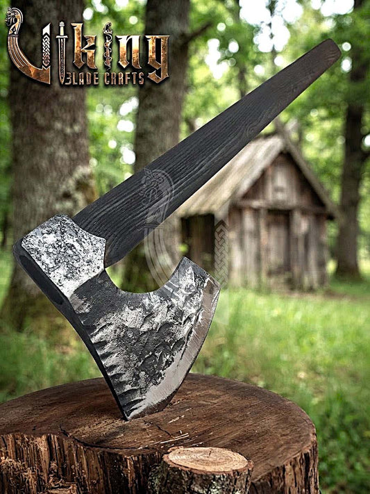True Hand-Forged Viking Bearded Axe 30" | Corrugated Skeggøx