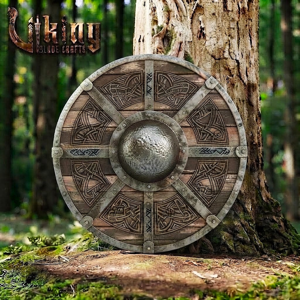 The Sovereign’s Citadel 8-Spoke Full-Armored Carved Norse Shield