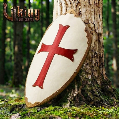 The Templar Sovereign Cross Pattée Crested Medieval Shield
