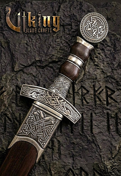 Hand-Forged Viking Sword – Custom Stainless Steel Norse Blade with Scabbard