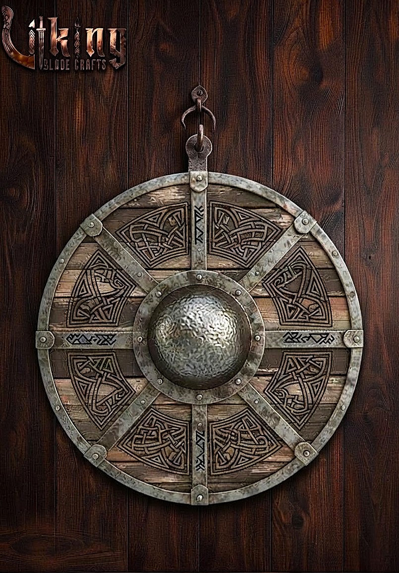 The Sovereign’s Citadel 8-Spoke Full-Armored Carved Norse Shield