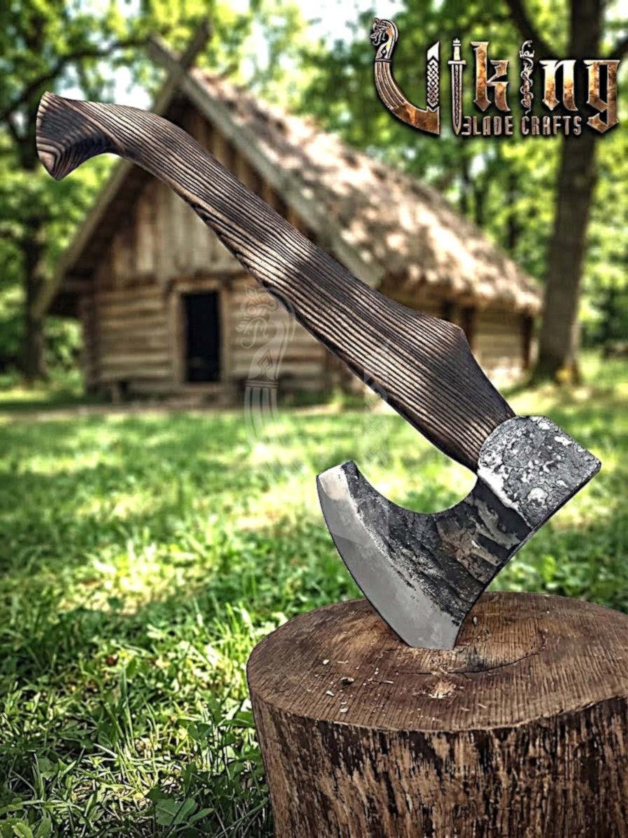 True Hand-Forged Viking Bearded Axe 30" | Heavy-Duty Carbon Steel Skeggøx