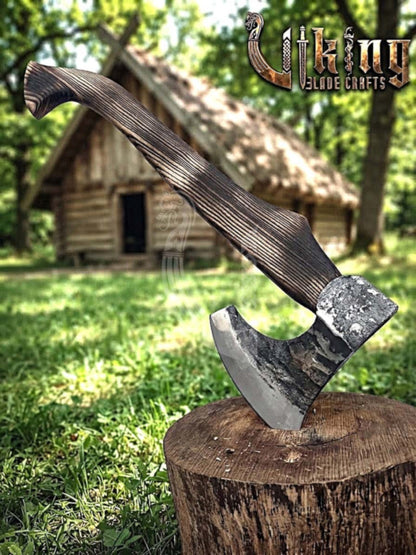 True Hand-Forged Viking Bearded Axe 30" | Heavy-Duty Carbon Steel Skeggøx