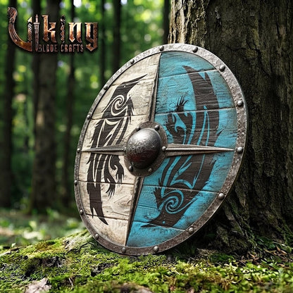 The Huginn & Muninn Vanguard: Split-Field Raven Viking Shield