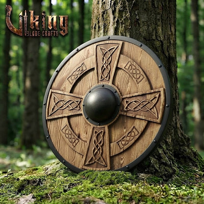 The Yggdrasil Heart 3D Carved Ash Wood Viking Shield