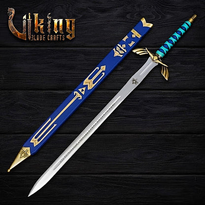 Zelda-Inspired Goddess Longsword | Blue or Black Handle | Matching Scabbard