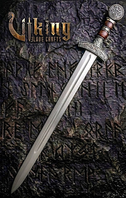 Hand-Forged Viking Sword – Custom Stainless Steel Norse Blade with Scabbard
