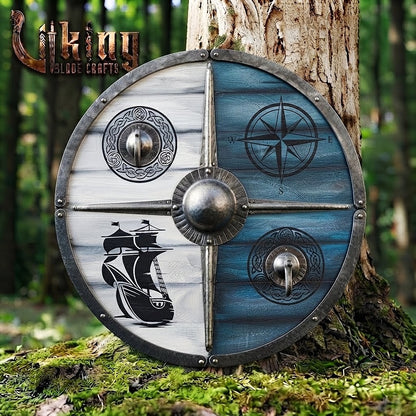 The Ran’s Ocean Compass 4-Quadrant Nautical Viking Shield