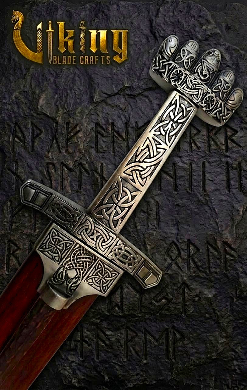 Handmade Damascus Steel Viking Sword – Medieval Replica Collectible