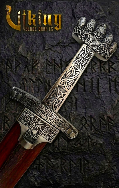 Handmade Damascus Steel Viking Sword – Medieval Replica Collectible