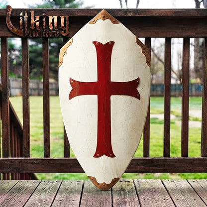 The Templar Sovereign Cross Pattée Crested Medieval Shield