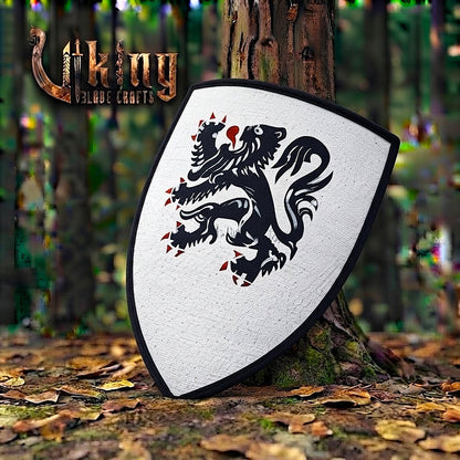 The Knight-Inquisitor’s Aegis Lion Rampant Medieval Heater Shield