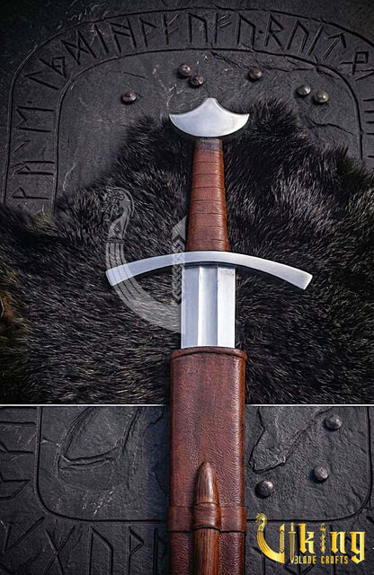 Three-Lobed Petersen Type Viking Sword: Historic Early Medieval Blade