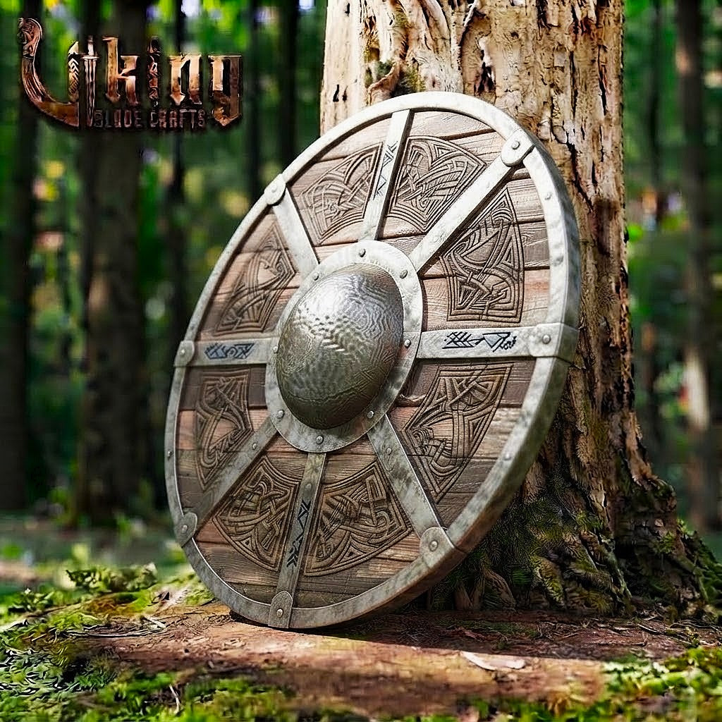 The Sovereign’s Citadel 8-Spoke Full-Armored Carved Norse Shield