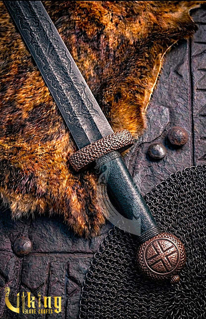 Premium Handcrafted Cross Pattee Knight Sword Replica With Copper Alloy Case