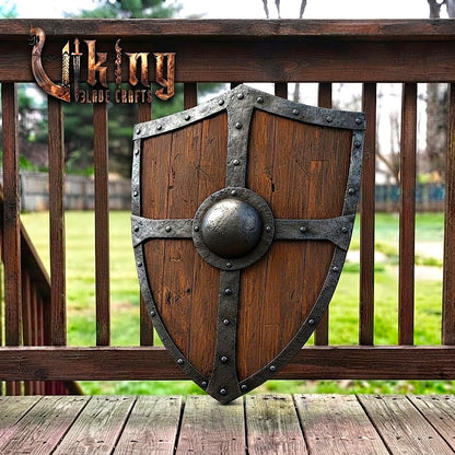 The Shield of the Black Guard: Hand-Crafted Steel-Braced Medieval Shield