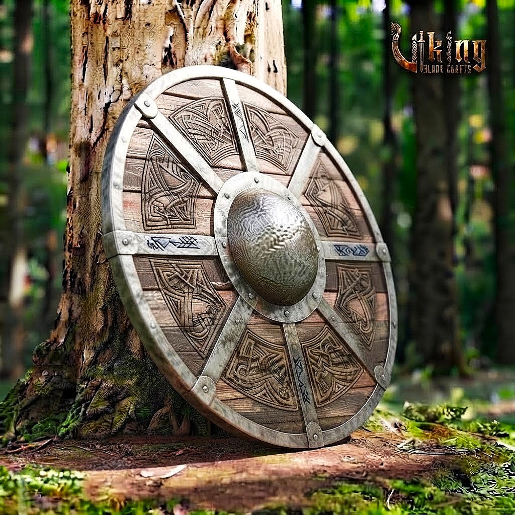 The Sovereign’s Citadel 8-Spoke Full-Armored Carved Norse Shield