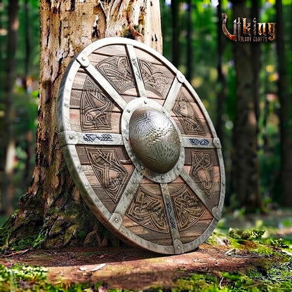 The Sovereign’s Citadel 8-Spoke Full-Armored Carved Norse Shield