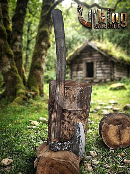 True Hand-Forged Viking Bearded Axe 30" | Broad-Beard Skeggøx