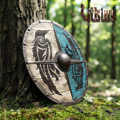 The Huginn & Muninn Vanguard: Split-Field Raven Viking Shield