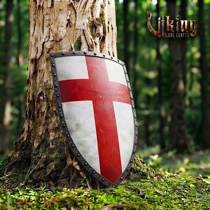 The Templar’s Vanguard St. George Cross Medieval Heater Shield