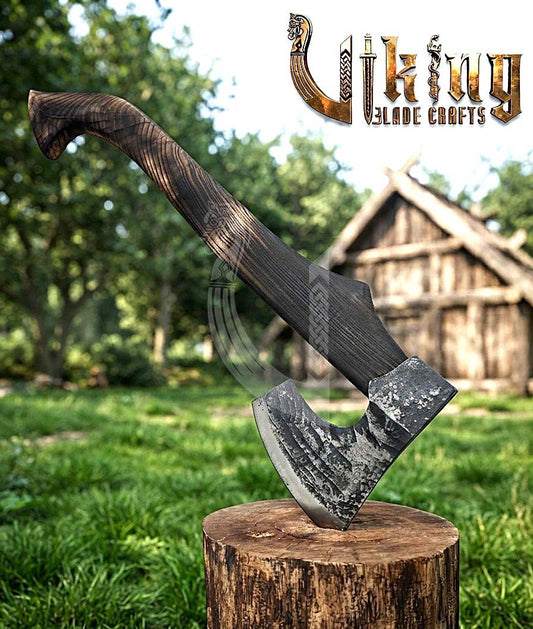 Hand-Forged Viking Bearded Axe 30" | Recurve Carbon Steel Skeggøx