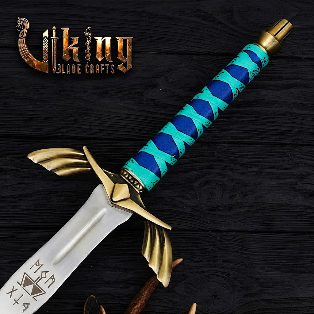 Zelda-Inspired Goddess Longsword | Blue or Black Handle | Matching Scabbard