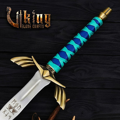 Zelda-Inspired Goddess Longsword | Blue or Black Handle | Matching Scabbard