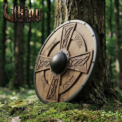 The Yggdrasil Heart 3D Carved Ash Wood Viking Shield
