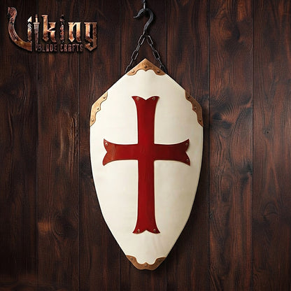 The Templar Sovereign Cross Pattée Crested Medieval Shield