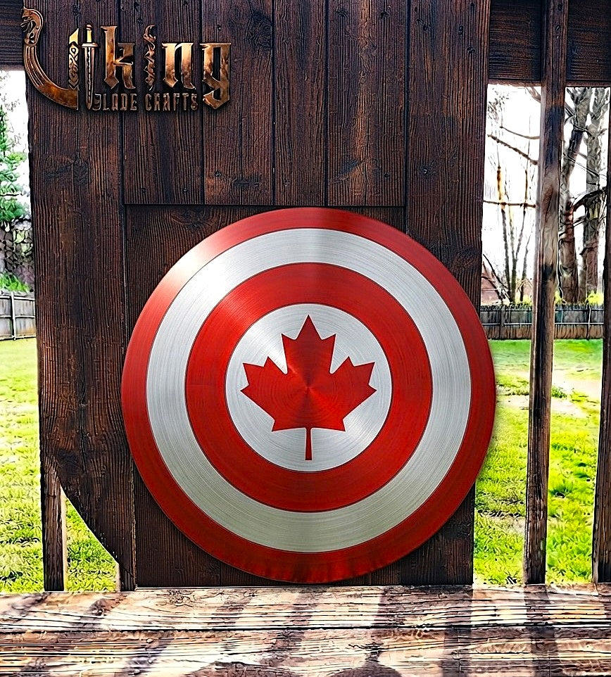 The Guardian’s Aegis 24" Hardened Steel Maple Leaf Shield