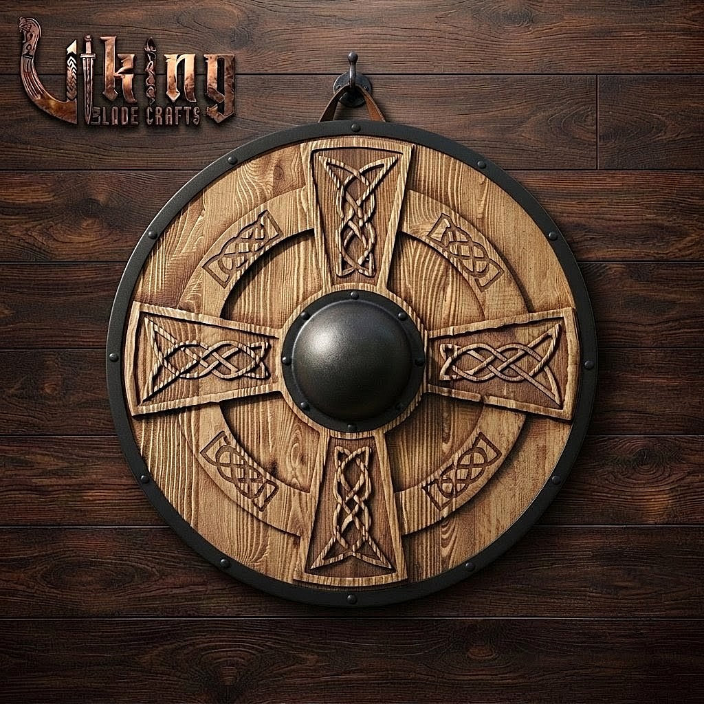 The Yggdrasil Heart 3D Carved Ash Wood Viking Shield