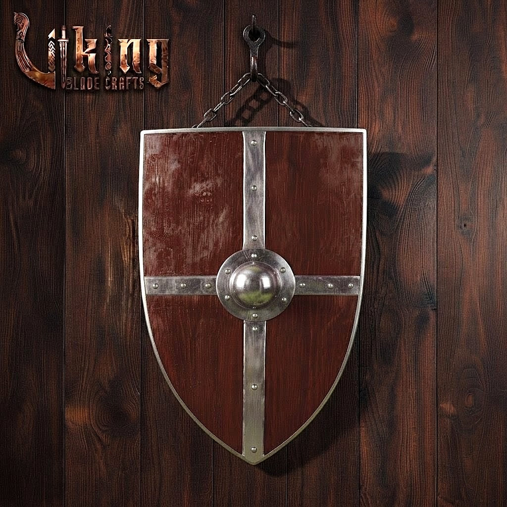 The Shield of Hastings Iron-Bound Plain Walnut Kite Shield