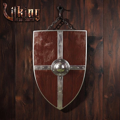 The Shield of Hastings Iron-Bound Plain Walnut Kite Shield