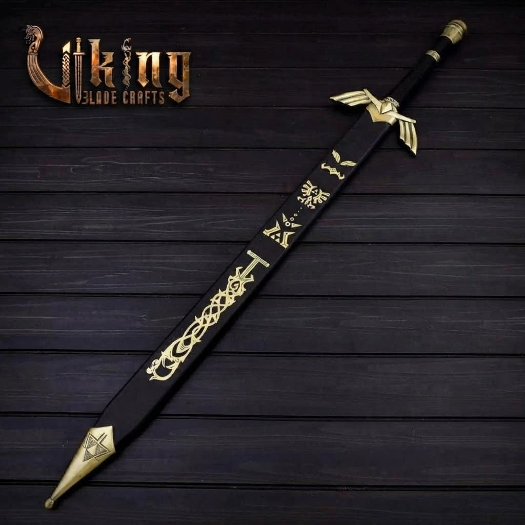 Zelda-Inspired Goddess Longsword | Blue or Black Handle | Matching Scabbard