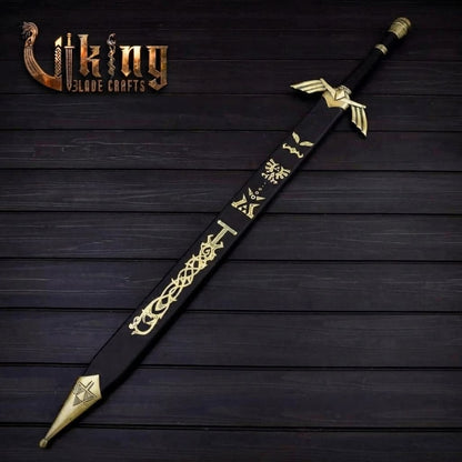 Zelda-Inspired Goddess Longsword | Blue or Black Handle | Matching Scabbard
